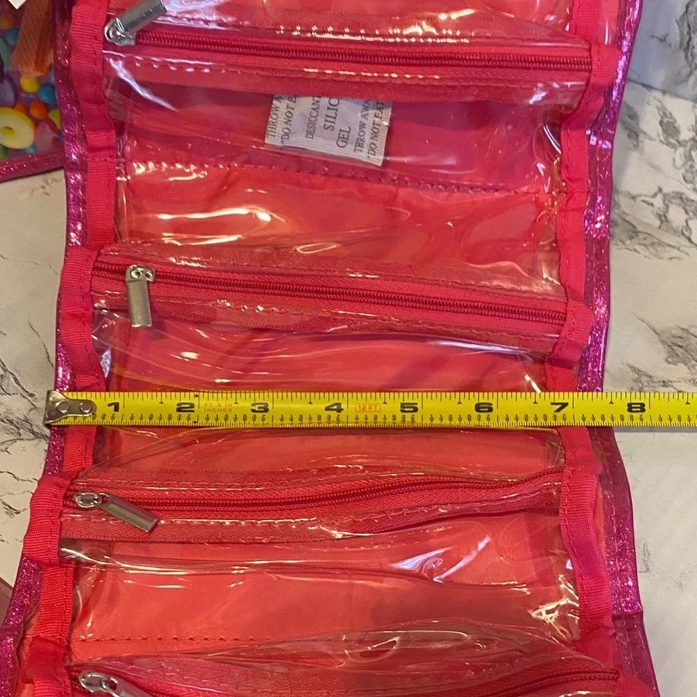 NWT, Claire’s Colorful Cosmetic Organizer BUNDLE (6) W/ Colorful Candy Print